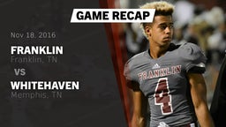 Recap: Franklin  vs. Whitehaven  2016