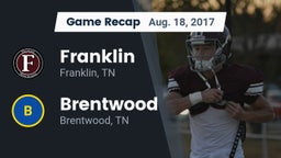 Recap: Franklin  vs. Brentwood  2017