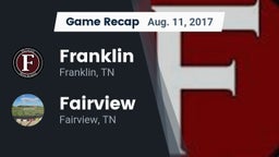 Recap: Franklin  vs. Fairview  2017