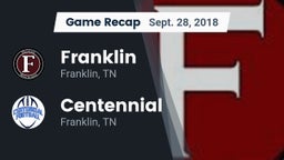 Recap: Franklin  vs. Centennial  2018