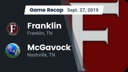 Recap: Franklin  vs. McGavock  2019