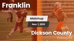 Matchup: Franklin  vs. Dickson County  2019