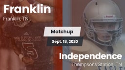 Matchup: Franklin  vs. Independence  2020
