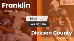 Matchup: Franklin  vs. Dickson County  2020