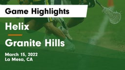 Helix  vs Granite Hills Game Highlights - March 15, 2022