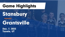 Stansbury  vs Grantsville  Game Highlights - Dec. 7, 2023