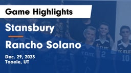 Stansbury  vs Rancho Solano  Game Highlights - Dec. 29, 2023
