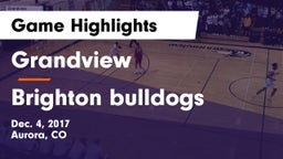 Grandview  vs Brighton bulldogs  Game Highlights - Dec. 4, 2017