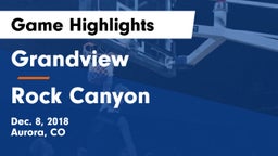 Grandview  vs Rock Canyon  Game Highlights - Dec. 8, 2018