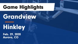 Grandview  vs Hinkley  Game Highlights - Feb. 29, 2020