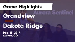 Grandview  vs Dakota Ridge  Game Highlights - Dec. 13, 2017