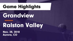 Grandview  vs Ralston Valley  Game Highlights - Nov. 28, 2018