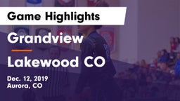 Grandview  vs Lakewood  CO Game Highlights - Dec. 12, 2019