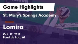 St. Mary's Springs Academy  vs Lomira Game Highlights - Oct. 17, 2019