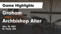 Graham  vs Archbishop Alter  Game Highlights - Jan. 18, 2021