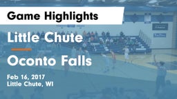 Little Chute  vs Oconto Falls  Game Highlights - Feb 16, 2017
