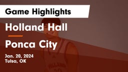 Holland Hall  vs Ponca City  Game Highlights - Jan. 20, 2024
