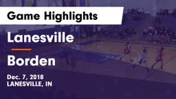 Lanesville  vs Borden  Game Highlights - Dec. 7, 2018