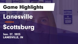 Lanesville  vs Scottsburg  Game Highlights - Jan. 27, 2023