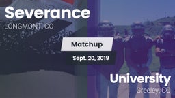 Matchup: Severance High Schoo vs. University  2019