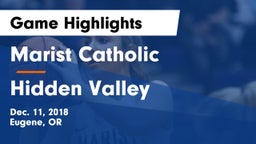 Marist Catholic  vs Hidden Valley  Game Highlights - Dec. 11, 2018