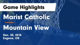 Marist Catholic  vs Mountain View  Game Highlights - Dec. 30, 2018