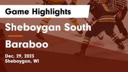 Sheboygan South  vs Baraboo  Game Highlights - Dec. 29, 2023