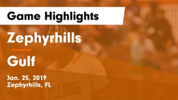 Zephyrhills  vs Gulf  Game Highlights - Jan. 25, 2019