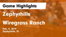 Zephyrhills  vs Wiregrass Ranch  Game Highlights - Feb. 5, 2019