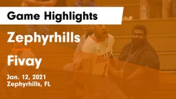 Zephyrhills  vs Fivay  Game Highlights - Jan. 12, 2021
