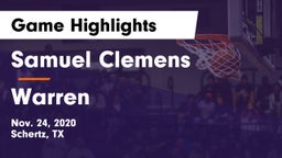 Samuel Clemens  vs Warren  Game Highlights - Nov. 24, 2020