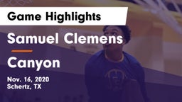 Samuel Clemens  vs Canyon  Game Highlights - Nov. 16, 2020