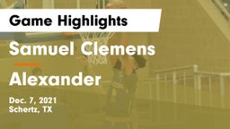 Samuel Clemens  vs Alexander  Game Highlights - Dec. 7, 2021