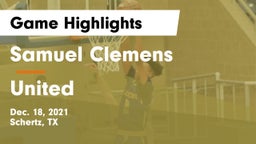 Samuel Clemens  vs United  Game Highlights - Dec. 18, 2021