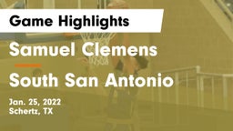 Samuel Clemens  vs South San Antonio  Game Highlights - Jan. 25, 2022