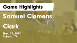 Samuel Clemens  vs Clark  Game Highlights - Nov. 25, 2023