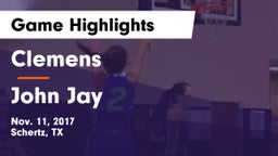 Clemens  vs John Jay  Game Highlights - Nov. 11, 2017