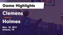 Clemens  vs Holmes  Game Highlights - Nov. 10, 2017