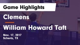 Clemens  vs William Howard Taft  Game Highlights - Nov. 17, 2017