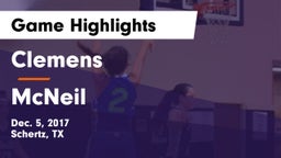 Clemens  vs McNeil  Game Highlights - Dec. 5, 2017