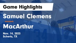 Samuel Clemens  vs MacArthur  Game Highlights - Nov. 14, 2023
