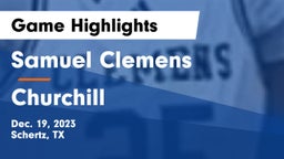 Samuel Clemens  vs Churchill  Game Highlights - Dec. 19, 2023