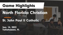North Florida Christian  vs St. John Paul II Catholic  Game Highlights - Jan. 14, 2022