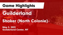 Guilderland  vs Shaker  (North Colonie) Game Highlights - May 3, 2022