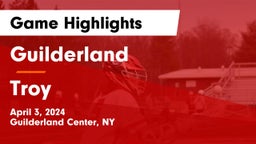 Guilderland  vs Troy  Game Highlights - April 3, 2024