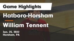 Hatboro-Horsham  vs William Tennent  Game Highlights - Jan. 25, 2022