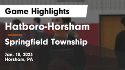 Hatboro-Horsham  vs Springfield Township  Game Highlights - Jan. 10, 2023