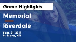 Memorial  vs Riverdale  Game Highlights - Sept. 21, 2019