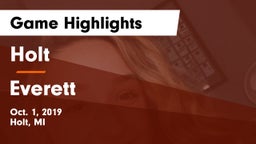 Holt  vs Everett Game Highlights - Oct. 1, 2019