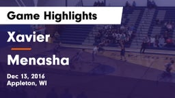 Xavier  vs Menasha  Game Highlights - Dec 13, 2016